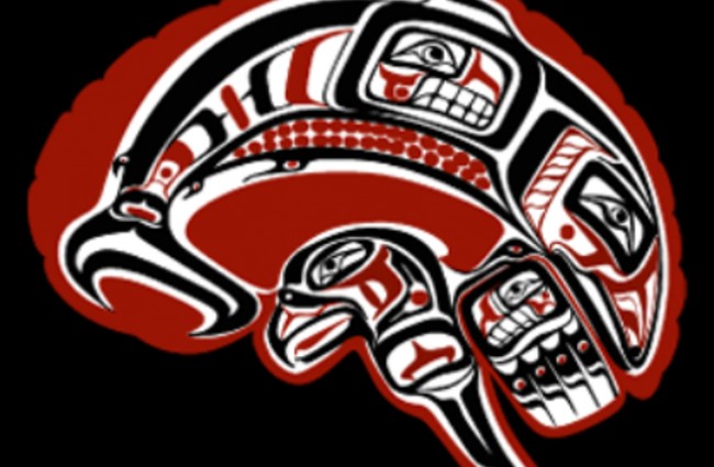 Pacific Northwest Native art of a whale and an eagle